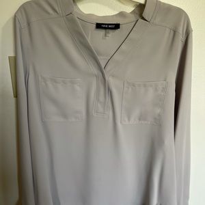 Women's Nine West grey blouse size L